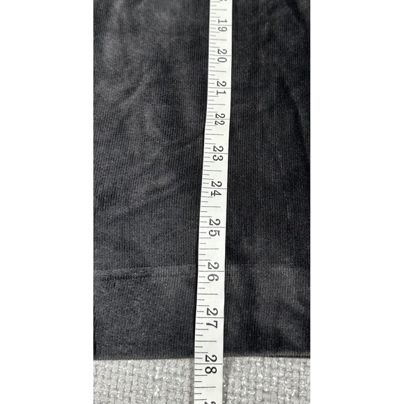Susan Graver Weekend Top Womens Medium Black Mock Neck Knit Corduroy Tunic - Picture 4 of 7